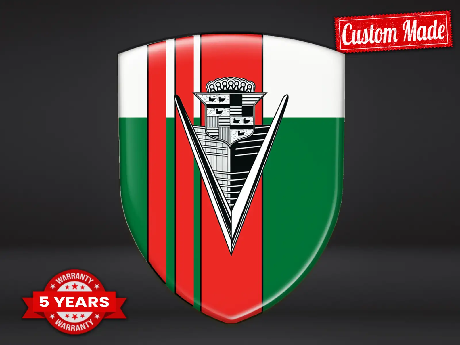 Cadillac Epoxy Domes Sticker Custom Finish Premium Labels